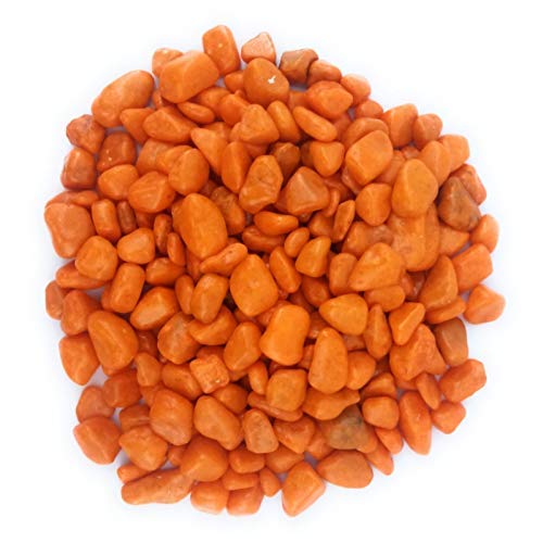 Stone Marble Pebbles for Home Garden Aquarium Outdoor Decoration (Orange, 500 Grams) (B0B6JPS6PC) Amazon Price History, Amazon Price Tracker