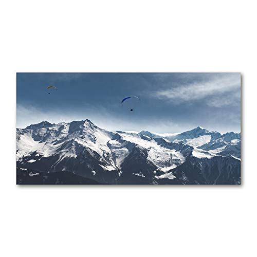 Tirages sur toile paysage alpes de parapente gris 120x60 cm art mural