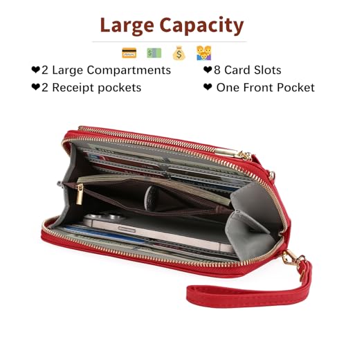 GOIACII Phone Purse Crossbody Bags for Women Small Travel Wallet Touch Screen RFID Blocking4