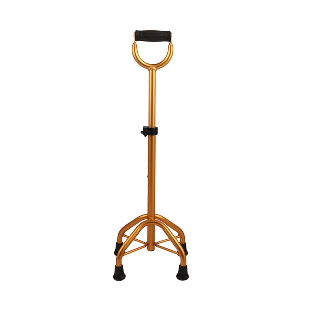bastone da passeggio, Bastone da passeggio telescopico in lega di alluminio ispessita for anziani, grande, a quattro gambe, leggero, ammortizzante, con cuscinetto angolare for i piedi