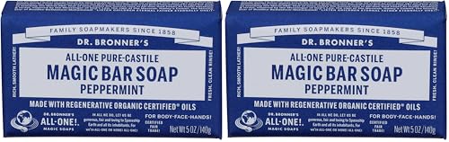 Image of Dr. Bronner's Magic Soap All One Obpe05 5 Oz Peppermint Bar Soap (Pack of 2)