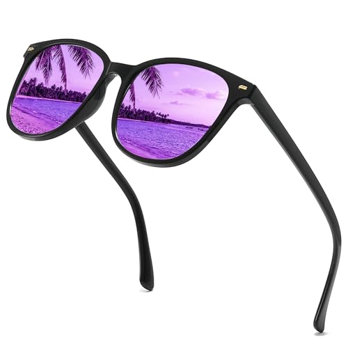 Image of Myiaur Polarized Sunglasses for Women, Square Mirrored Trendy Shades with UV Protection Reduce Glare Sun Glasses