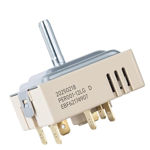 EBF62174907 Surface Element Infinite Control Switch for LG Electric Range Replacement EBF62174902 EBF62174904 PER001-12LG D PER001-12S D