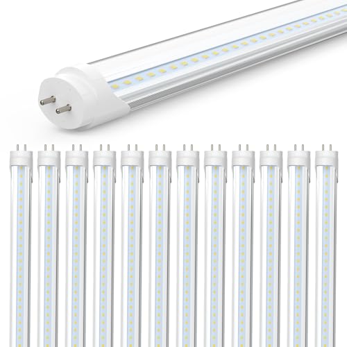 Romwish 4FT T8 LED Tube Light, Type A+B, 18W(=40W), 5000K Daylight, 2400LM, Plug & Play or Ballast Bypass, Single/Double End Powered, T8/T10/T12 Fluorescent Replacement, 48 Inch, 12 Pack, ETL Romwish 4FT T8 LED Tube Light, Type A+B, 18W(=40W), 5000K Daylight, 2400LM, Plug & Play or Ballast Bypass, Single/Double End Powered, T8/T10/T12 Fluorescent Replacement, 48 Inch, 12 Pack, ETL