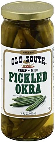 Old South Mild Pickled Okra 16 Oz Jar (2 Pack)