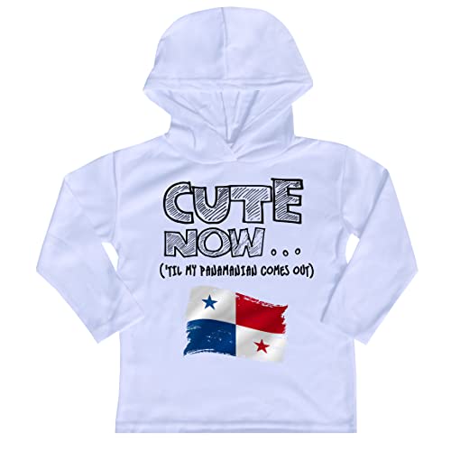 Panama Long Sleeve Hooded Toddler Youth T-Shirt 'Til My Panamanian Comes Out Kids Shirt Top 2T-8T