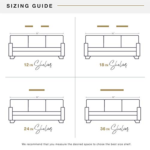 Image of MCS Natural Woodgrain Floating Shelves, 18 Inch x 4 Inch, Set of 2, 18 x 4