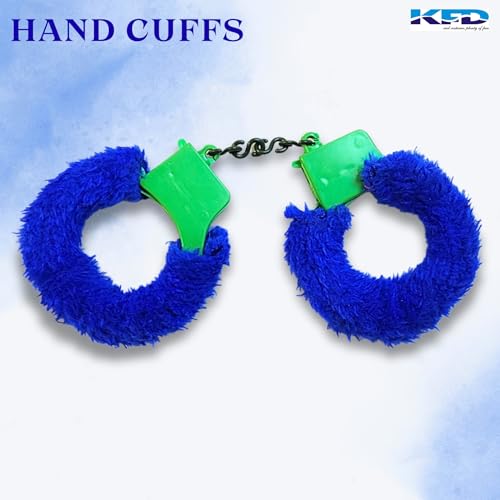 Image of Kaku Fancy Dresses Hand Cuffs for Kids /Phenovo Police Cop Sheriff Officer Handcuff Toy /Police Role Play Costume Accessories Metal Fur Handcuffs /Hathkadi Toy