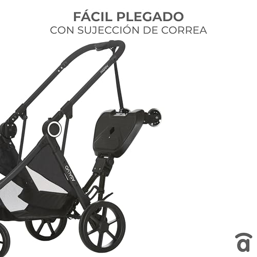 Miniatura 4 de Asalvo Patinete Carro Bebe Universal Go Seat. Patinete Carro Bebe 2 En 1. Patin Universal Para Niños 1-5 Años Hasta 15 Kg. Patín Con Asiento Desmontable, Volante Y Ruedas Con Luz. Negro