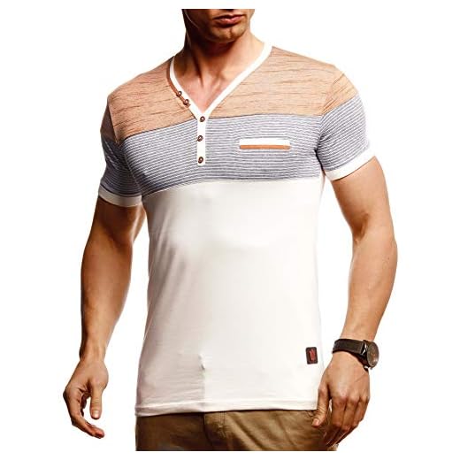 Leif Nelson herr sommar t-shirt V-ringad Slim Fit bomull-andel basic män t-tröja v-ringad huvtröja kort ärm lång vit pojkar tröja korta ärmar LN4885