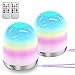 2 Lámpara mesilla de Noche, Lámpara mesa de noche mando, Luz Nocturna LED,Lámpara de Mesa, para la fiesta regulador, con modo RGB gradiente de colores,SOS parpadea, la luz amarilla y Blanca Caliente.