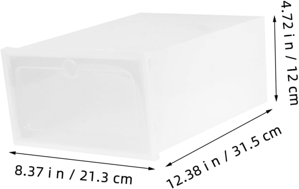 3pcs Stackable Transparent Shoe Boxes Storage Organizer for High Heels Sneakers Boots for Closet and under Bed Storage