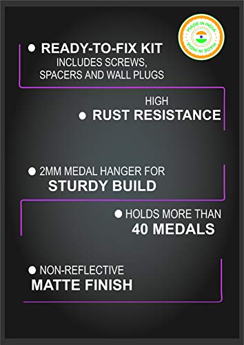 Marathoner Medal Hanger - Black (41 cm x 12 cm)