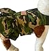 Camouflage Dog Dress with American Flag. Handmade. Multiple Sizes (L)