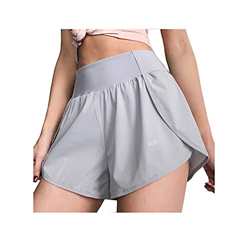 RAKUKOU レディース ショートパンツ 内蔵ポケット スポーツ 短パン ランニング 夏 柔らかい 通気性 伸縮性 吸汗 速乾 ヨガ