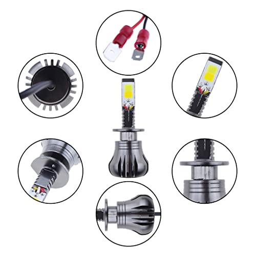 Bombillas LED H1 con luz estroboscópica blanca y amarilla miniatura 5