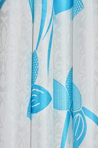 Image of Long Door Heavy Quality Print Curtains 9 Feet Long | High Tenacity Yarn Polyester Curtains | Premium Screens for Home Office | Prada for Living Room Bedroom | (Aqua, 1pc)