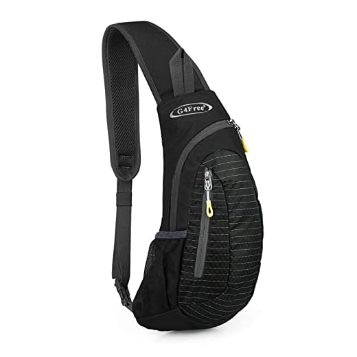 G4Free Sling Bags Men Shoulder Backpack Small Cross Body Chest Sling Backpack (Black)