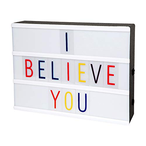LitEnergy A4 caja de luz cinematográfica con luz LED y letras de 90 colores