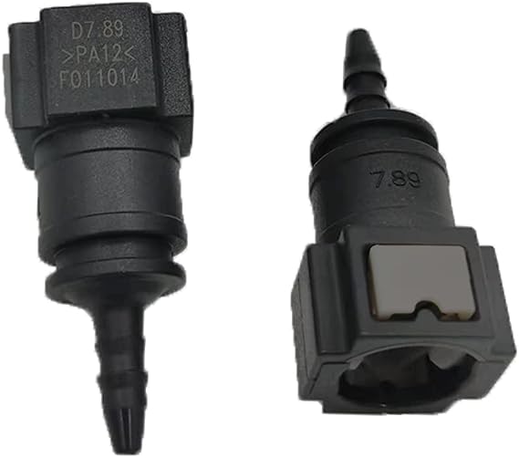 Pack of 2 Female Bundy to Hose Barb Fuel Line Quick Connector (ST 5/16 to 1/8 ID 3/16 OD)