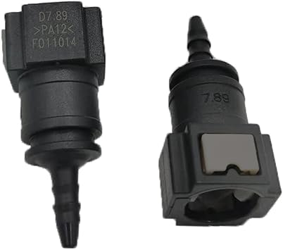 Pack of 2 Female Bundy to Hose Barb Fuel Line Quick Connector (ST 5/16 to 1/8 ID 3/16 OD)