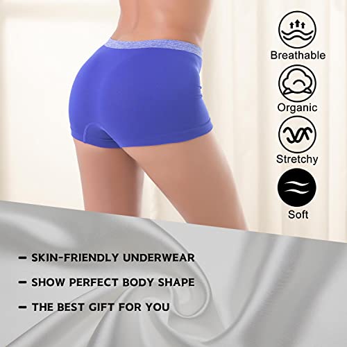 Image of DEEP TOUCH Womens Seamless Underwear Boyshort Panties Boxer Briefs No Show Panty for Ladies Comfortable