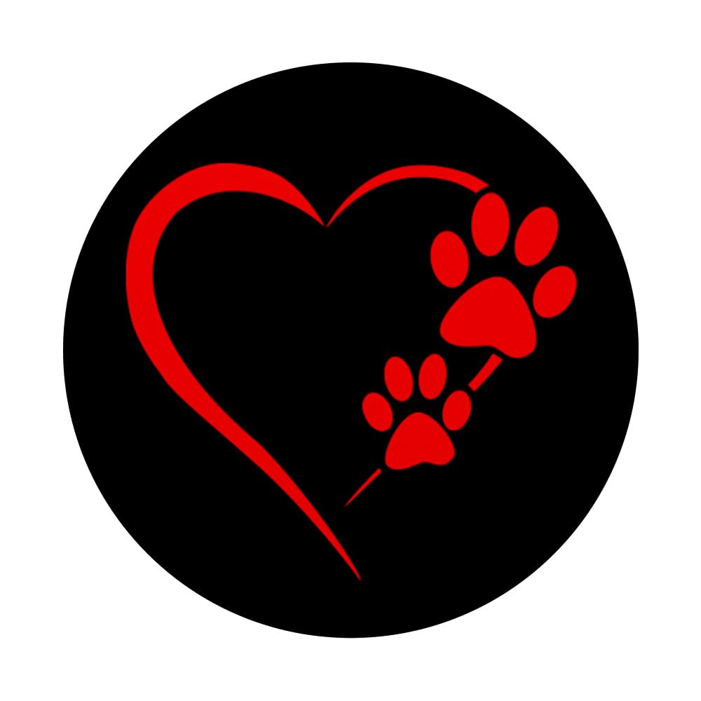 Pfotenabdruck Hund PopSocket – Ausziehbarer Handy-Griff Mit Magnetischem Clip, Austauschbarem Top & Adapterring