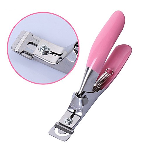 False Nail Clipper Acrylic Nail Tips Cutter, Professional Stainless Steel Nails Clipper Nail Art Kit Nail Catcher Trimmer Manicure Tool for Artificial Gel Acrylic Nail