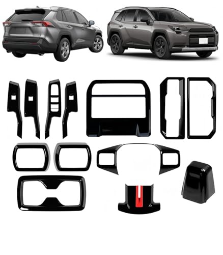 Ovhdriac �V�^ RAV4 XA60 60�n �ɓK�� 2025�N12���`���s �C���e���A�L�b�g 13P �h�A�X�C�b�`�p�l��+���C�����X�[�d���E�{�^���t���[��+�㕔���ȃh�����N�z���_�[�J�o�[+�n���h���{�^�������t���[��+�V�t�g���o�[�p�l��+�V�t�g�O���b