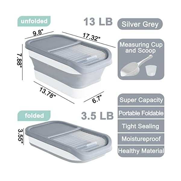 Foldable Kitchen Rice Storage for Pet Food