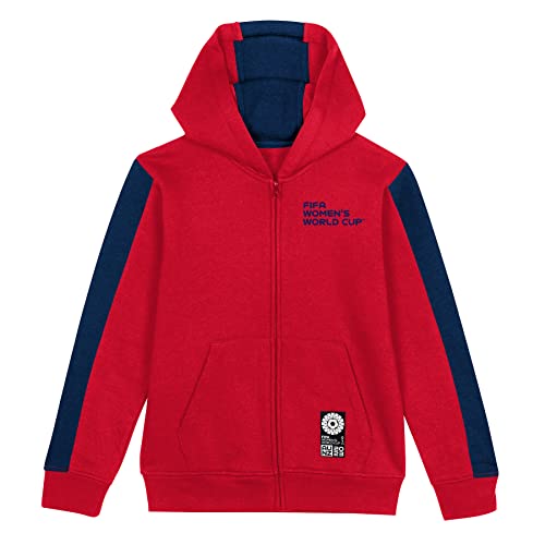 FIFA Official 2023 Women's Football World Cup Youth Team Zipped Hoodie, Norway, Red, 8-10 years