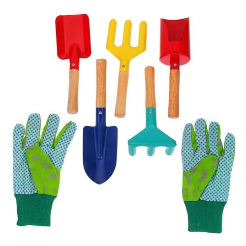 Happyyami 1 Juego Pala con Mango de Madera pequeño Equipo Organizador para no Indoor Garden jardín Interior Paleta para jardín Herramienta de excavación de Suelo de jardinería paño