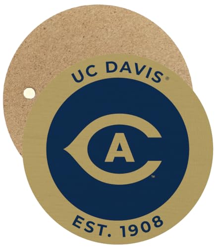 UC Davis Aggies Round Wooden 2.5” Fridge Magnet Officially Licensed Collegiate Product 2-Pack