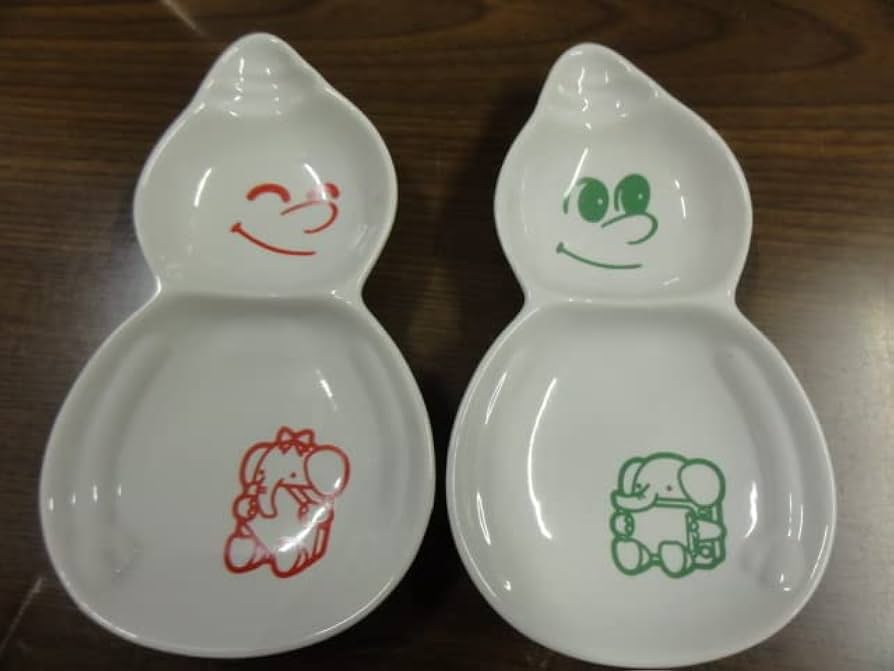 Amazon.co.jp: 崎陽軒 オリジナルグッズ ひょうちゃん 小皿 2色セット