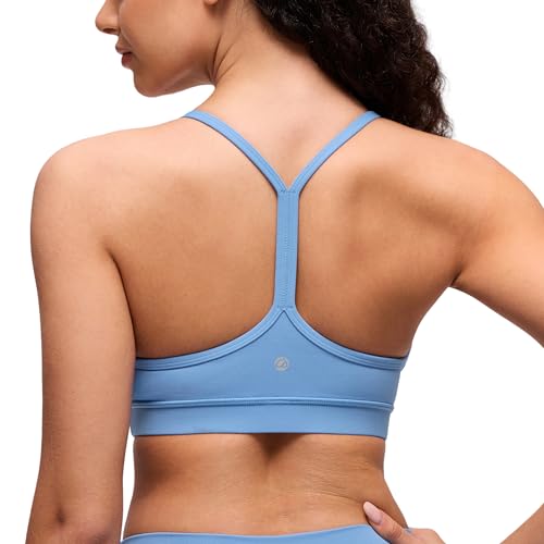 Image of CRZ YOGA Butterluxe Y Back Sports Bras | Light Support, Removable Pads, Yoga, Extremely Soft, Scoop Neck, Spaghetti Strap, for Women
