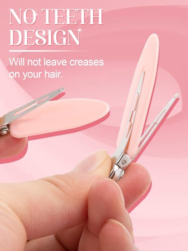MADHOLLY 20Pcs No Bend Hair Clips - No Crease Hair Clips for Styling Sectioning, Hair Barrettes Small Gifts for Women Girl Salon Hairstyle Hairdressing Bangs Waves Makeup, Black, Pink, White - Thumbnail 3