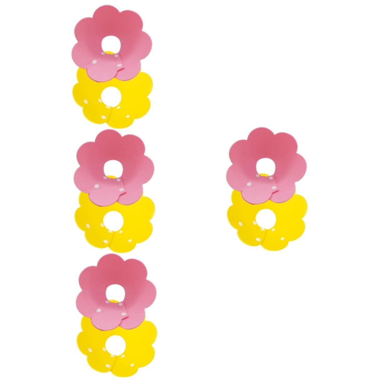 POPETPOP 8pezzi Collare Elisabettiano Decorativo Per e Traspirante Collare Per Prevenire Leccate e Adatto Per Ferite e Interventi Chirurgici Giallo e Rosa