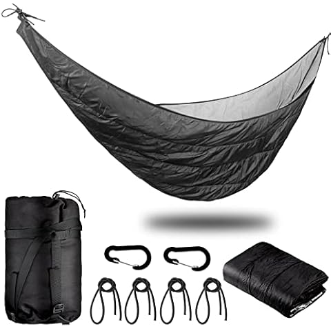 Hammock Underquilt, Anbte 250cmX130cm Under Quilts for Hammocks Single Hideout Hammock Portable Full Length Lightweight for Outdoor 4 Season Camping Hiking Travel Beach Winter Adventures Backyard Cover