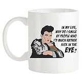 Fonhark - Morrissey - The Smiths Inspired Customized Coffee Mug Gift, Heaven Knows I'm Miserable Now, Pop Culture Gift, 11 Oz Novelty Coffee Mug/Cup, White
