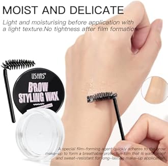 USHAS Eyebrow Gel for Eyebrow Styling Waterproof And Sweat-Proof Clear brow Gel, Long-Lasting Eyebrow Wax Kit for Eyebrow Freeze, Quick-drying & Natural Shape