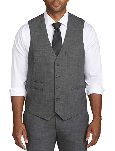 DXL Synrgy Big and Tall Performance Suit Vest, Grey