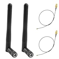 WLAN Antenne PC, WiFi Antenne 2,4GHz 5GHz 5,8GHz 8dBi RP-SMA-Stecker und U.FL IPX IPEX Verlängerungskabel 2-Pack für M.2 NGFF Wireless Netzwerkkarten WiFi Adapter Laptop