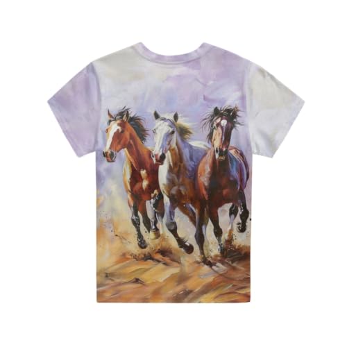 Image of Xhuibop Kids Tshirts Girls Boys 3-16 Years Summer Clothes for Teens Loose Fitting Tops