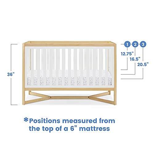 Delta Children Tribeca 4-In-1 Baby Convertible Crib, Bianca White/Natural #TOP7