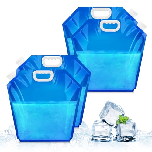 4 PCS Ice Bath Bags Reusable Bathtub Freezer Water Bag 5L Cold Plunge Tub Accessories Ice Baths at Home Muscle Recovery for Athletes Portable Ice Barrel Cold Therapy