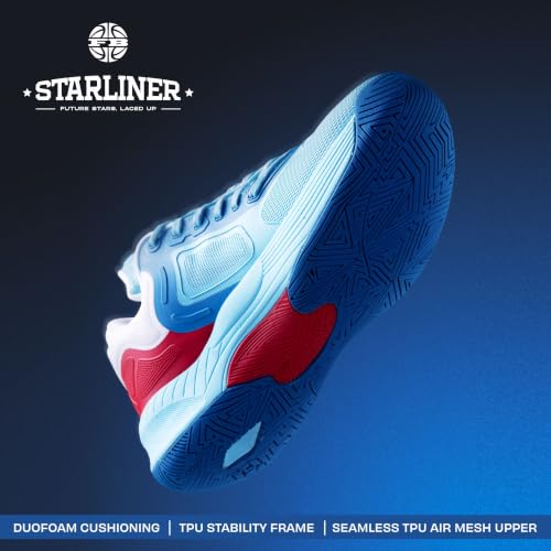 Image of Nivia Starliner Basketball Shoes for Men & Women with Seamless TPU and Mesh Upper, TPU Heel Stability Frame and Strong Rubber Outsole for Indoor & Outdoor Court Play