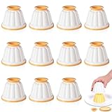 12 PCS Pudding Moulds, Traditional Jelly Moulds Pudding Cups with Lid Easy Release Jelly Mould Ideal for Puddings and Sweets