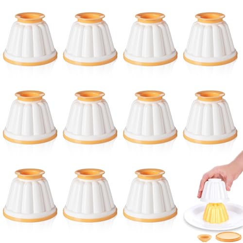 12 PCS Pudding Moulds Traditional Jelly Moulds Pudding Cups with Lid Easy Release Jelly Mould Ideal for Puddings and Sweets