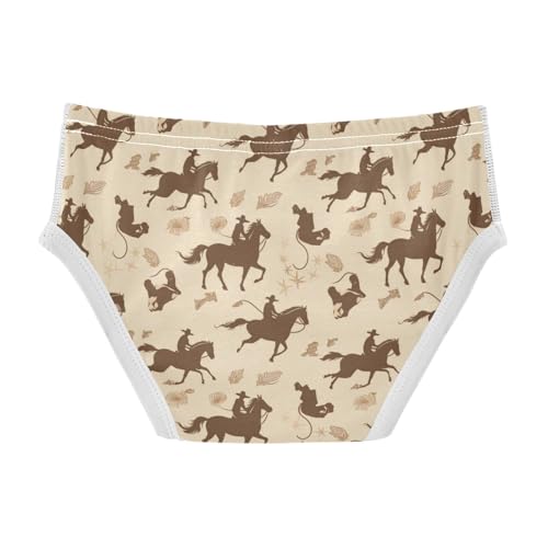 Wusikd Cowboys Horses Boys' Underwear Cotton Cowboy Boots Boys Briefs Soft Toddler Underwear 2T2