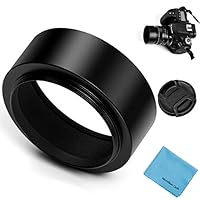 Fotover 55mm Schraube Berg Metall Standard Gegenlichtblende Sonnenblende Streulichtblende mit Center Pinch Objektivdeckel für Canon Nikon Sony Pentax Olympus Fuji Sumsung Leica Kamera